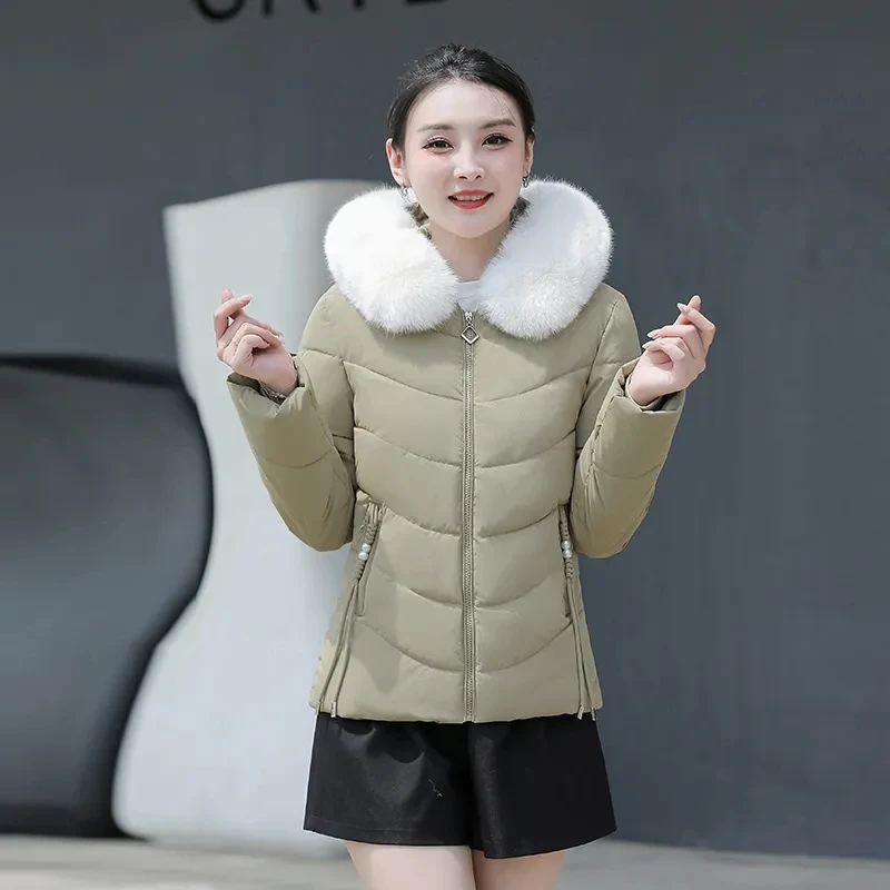 2024 Large Fur Collar Winter Jacket Women Clothes Winter and Autumn Wear High Quality Parkas Outwear Female Thicken Warm Coats