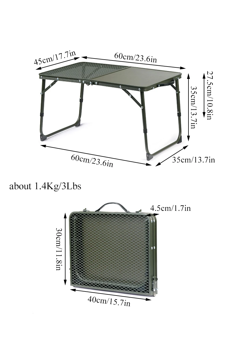 Naturehike MDF-Campingtisch, ultraleichter klappbarer Schreibtischtisch, höhenverstellbar, faltbar, kleiner Tisch für den Außenbereich, Kaffee-Picknicktische – Detail 14