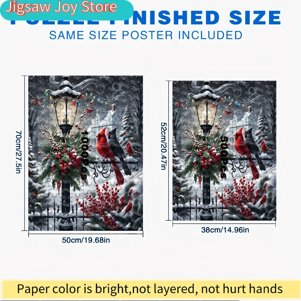 500/1000pcs Adult Puzzle, High-Quality Relaxing Family Game, Perfect for Birthdays, Christmas, Halloween, and Gifts, Best Choi