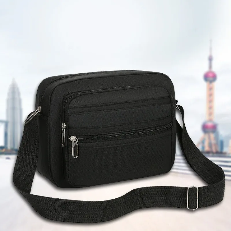 

Водонепроницаемая мужская сумка через плечо; повседневная деловая сумка через плечо; многослойная мужская сумка в корейском стиле для сбора денег.