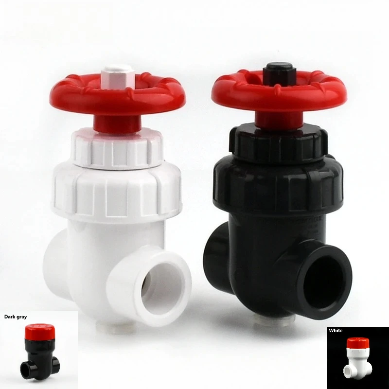 20/25/32/40/50/63mm Hi-quality UPVC Gate Valve Garden Irrigation Aquarium Accessories Precision Flow Control PVC Sluice Valve