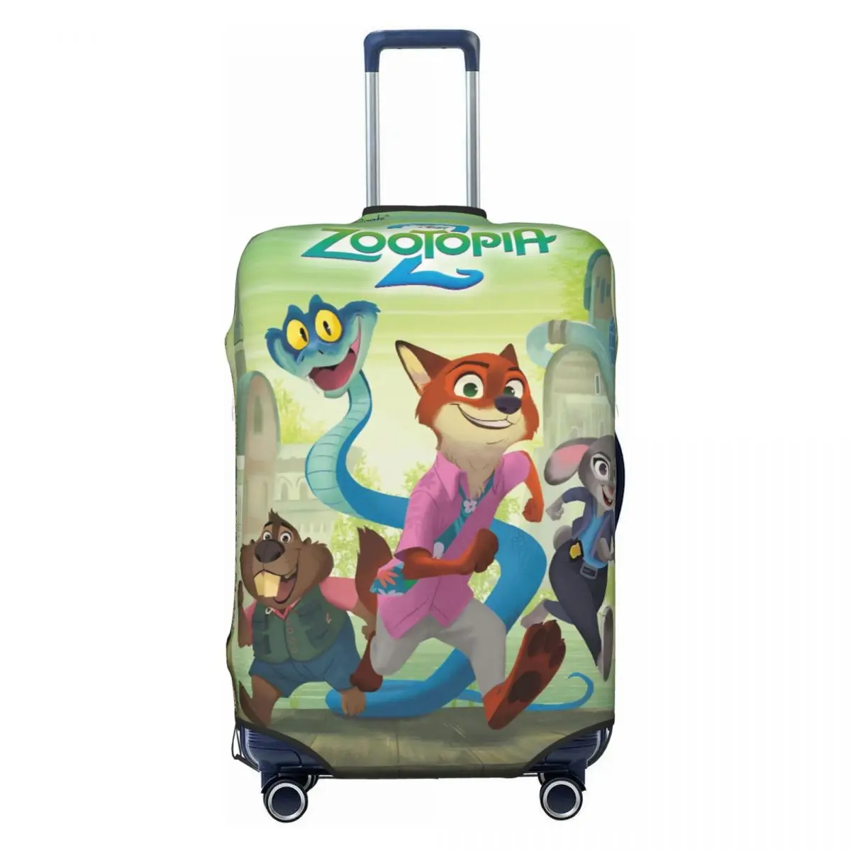Zootopia 2 Nick Wilde Judy Hopps غطاء حقيبة رحلة سياحية عطلة تمتد حقيبة الأمتعة حامي