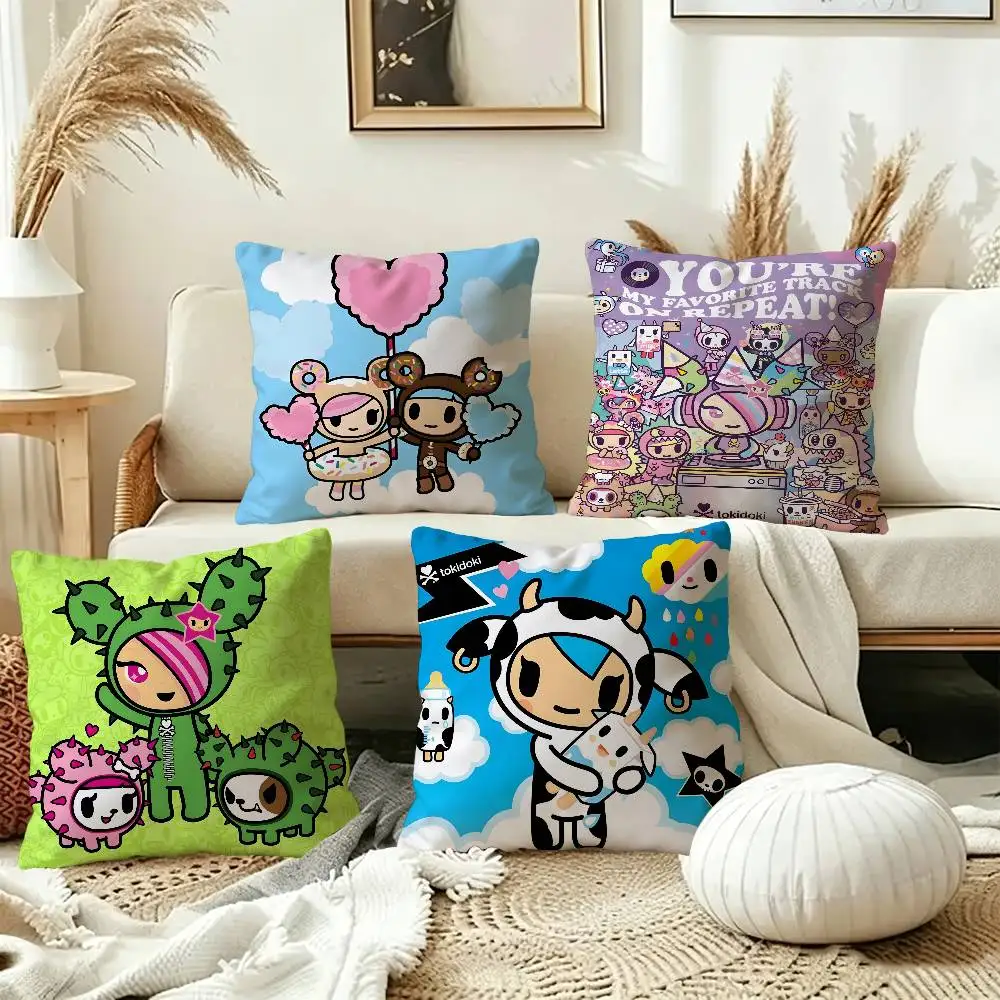 Japan Anime T-Tokidoki Cushion Cover Polyester Sofa Cushions Decorative Throw Pillows Home Decoration Pillowcover