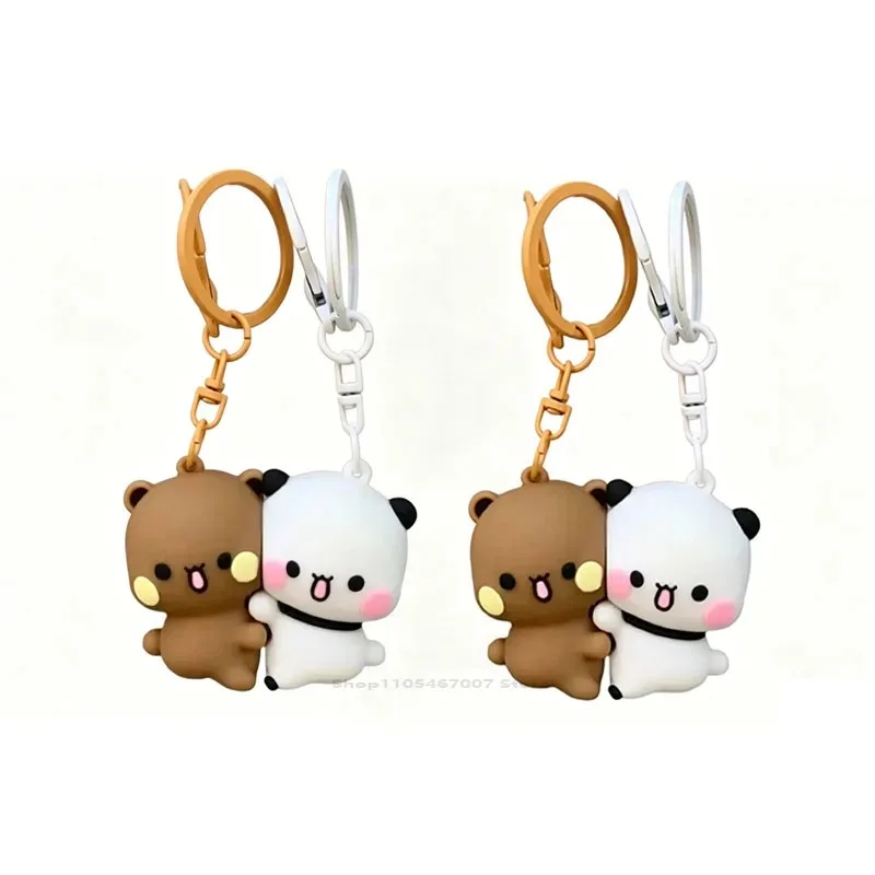 +-Cartoon Panda Bubu Dudu Magnetic Keychain Cute Backpack Pendant with Toy Figures Couple Accessories Ideal Fantasy Themed Gift view 3