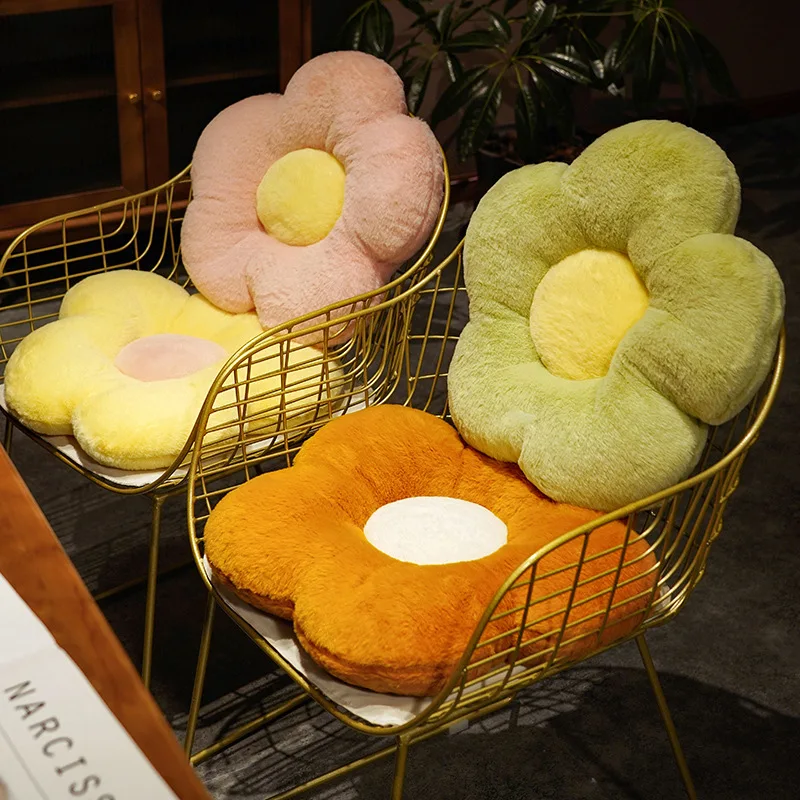 

35/50 см плюшевые подушки в форме цветка, подушка для стула, милая мягкая мультяшная подушка для украшения дома на день рождения, Рождественский подарок