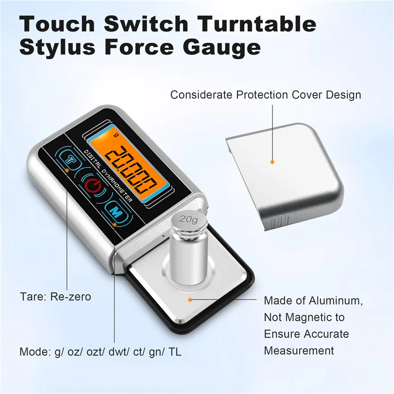 Upgraded Mini Jewelry Scale 100Gx0.005G Precise Turntable Stylus Force Digital Dynamometer Tracking Gauge For Vinyl Record Needl