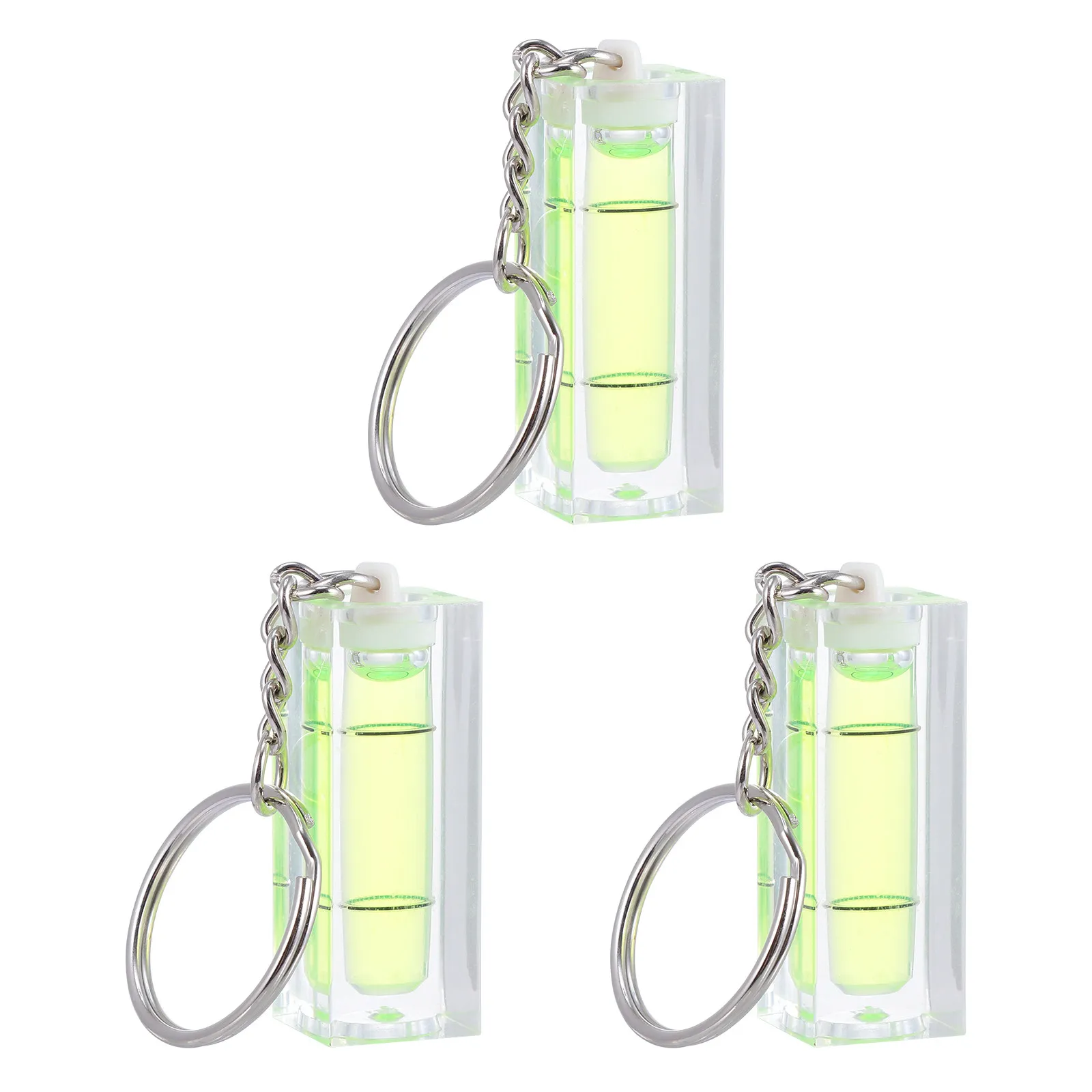 3Pcs Bubble Spirit Level Key Ring Mini Portable Keychain for Precise Angle Measuring Small Pocket Spirit Level Keychain view 5