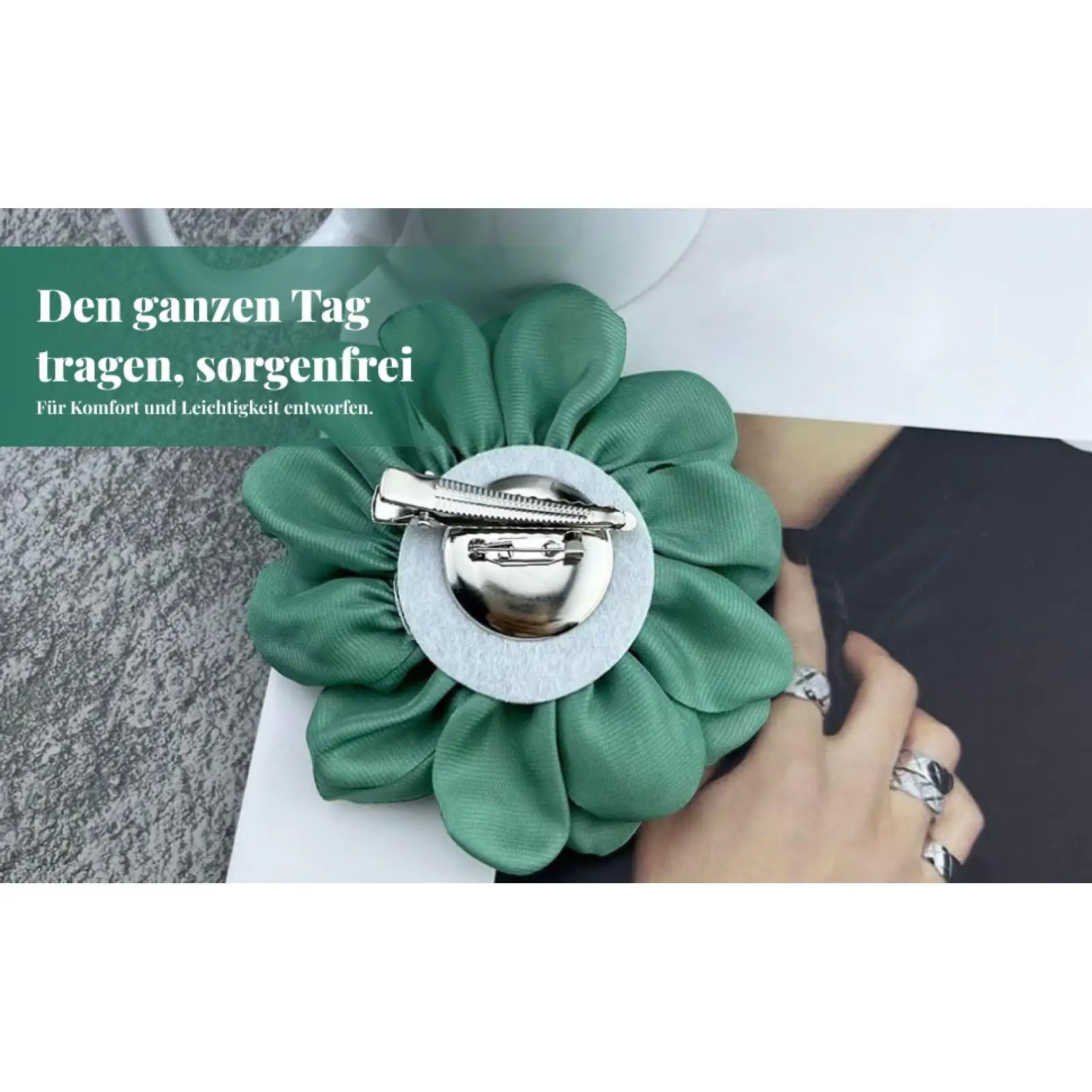 Luxury Handcrafted Flower Brooch Pin for Women Satin Cloth Brooch Elegant Dress Suit Ornament Gift