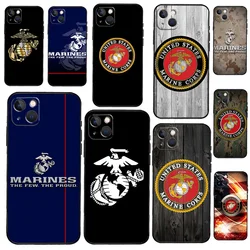 USMC Marine Corps Case For iPhone 13 12 Mini X XR XS Max Cover For iPhone 11 14 15 16 Pro Max Plus SE2