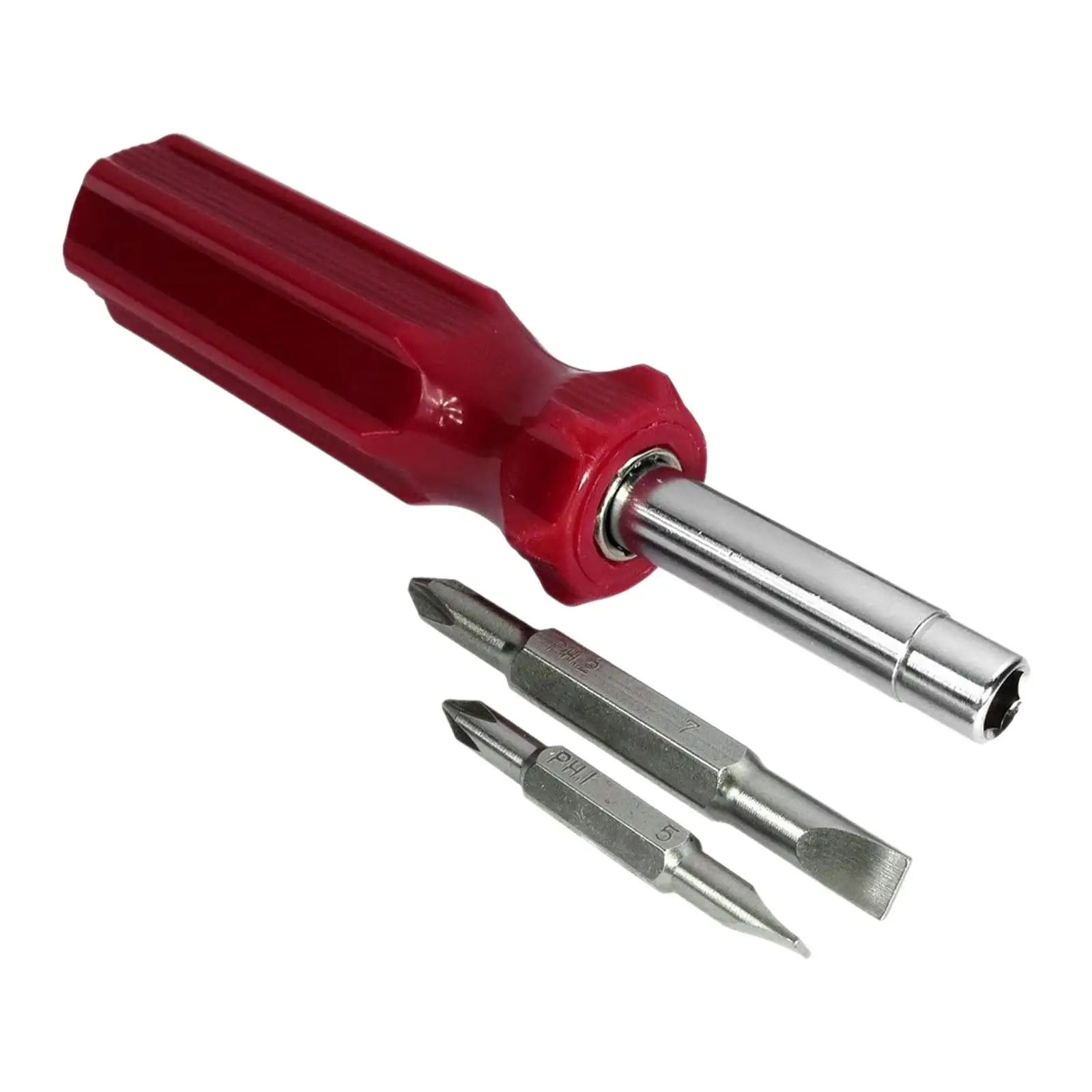 4xScrewdriver Set Multi Bit Screwdriver Set Tool for Auto Repair Home Use Red