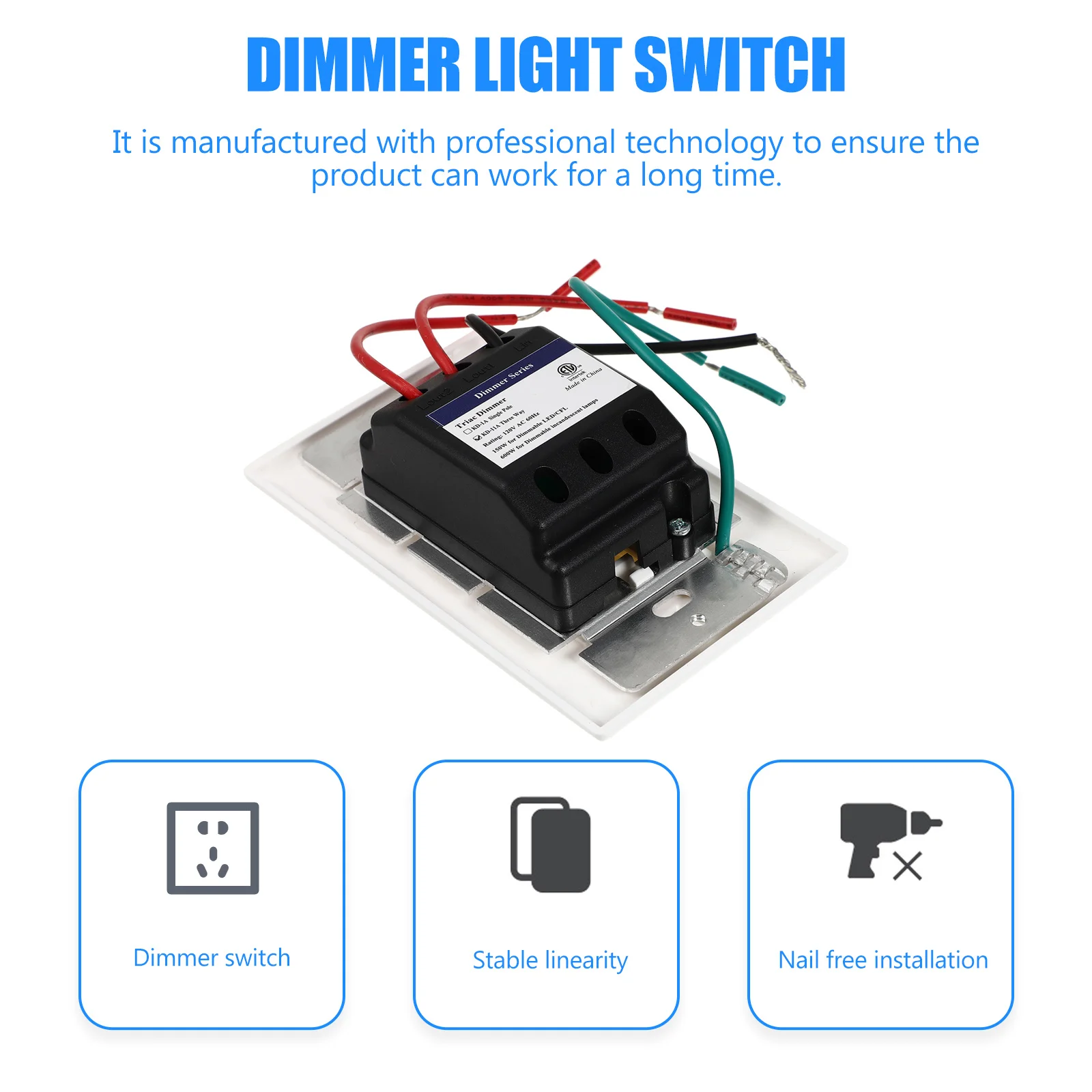 

Led Dimmer Switch For Led Halogen Incandescent Lights Dimming Wall Mounted Light Control Electrical Lighting Regulator