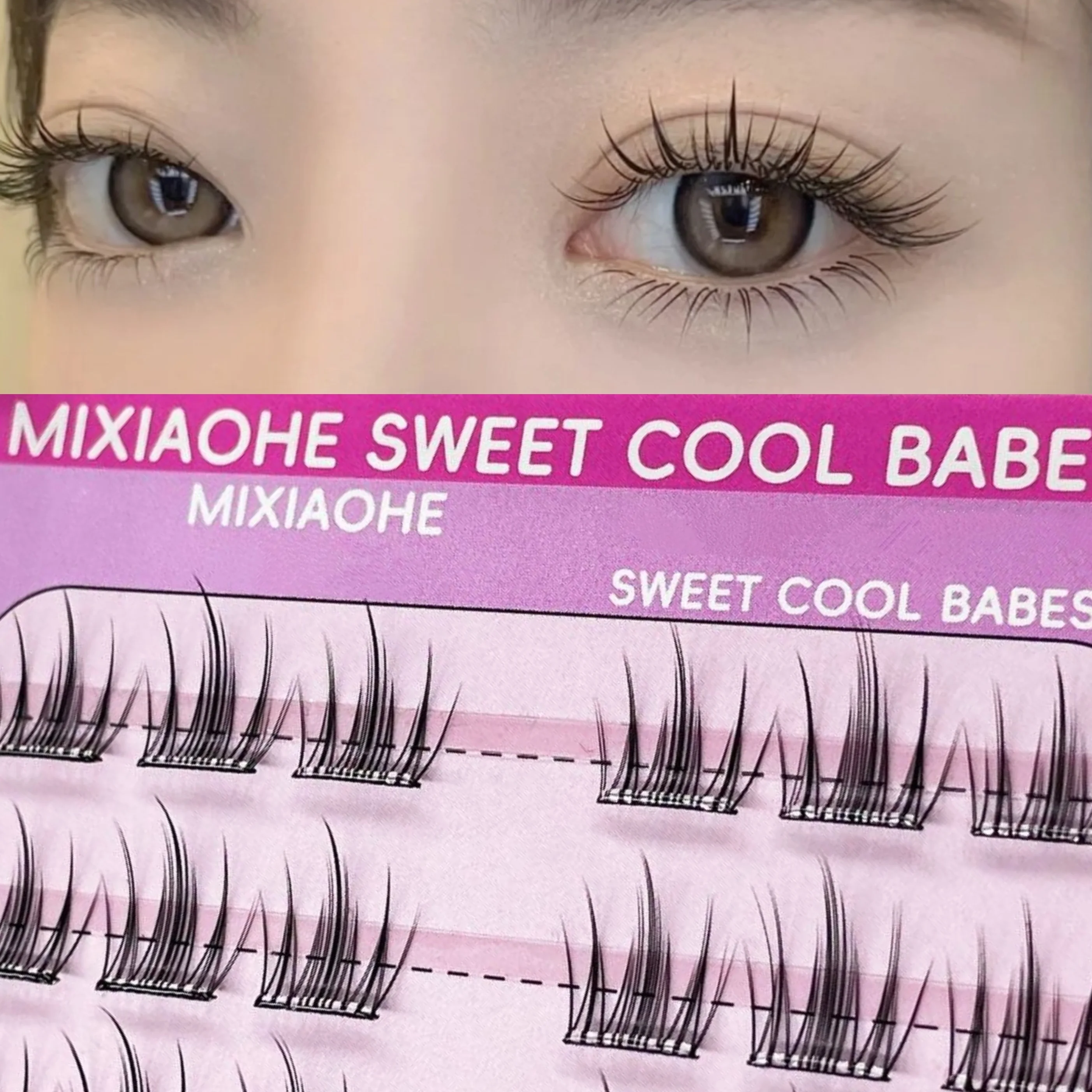 Mixiaohe Sweet Glueless Eyelashes 10-13mm Self Adhesive Realistic Lashes for Beginners