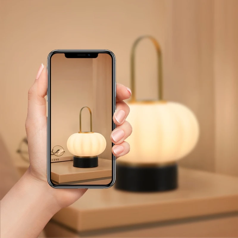 Nice Nordic Modern LED Rechargeable Desk Lamp Portable Lanterns Decorative Atmosphere Night Lights