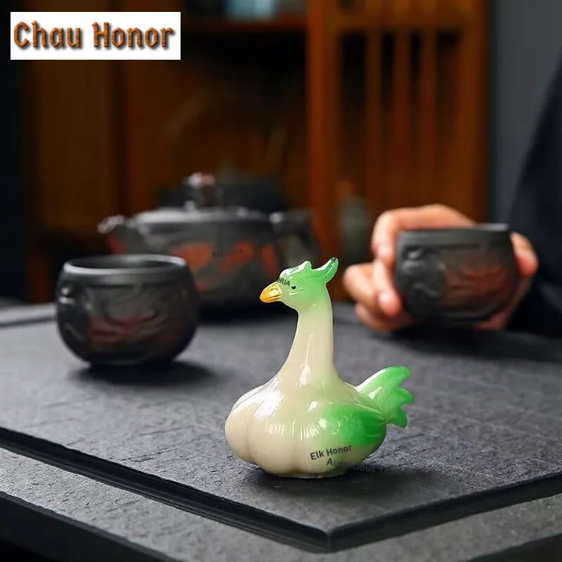 Color Changing Funny Goose Tea Pet Goose Tea Pet Ornament Fengshui Office Home Tea Ceremony Accessories Decoration Ideal Gift