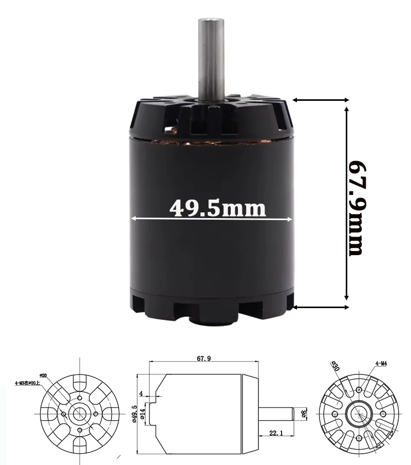 5065 270kv Brushless Dc Motor 24v 36v 48v for E Boards Skateboard Scooter Bike - view 2