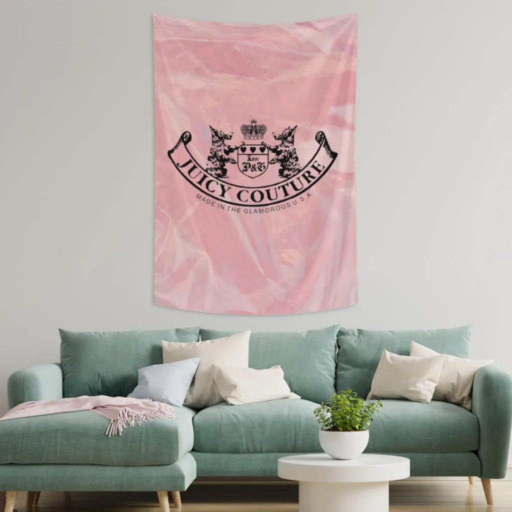 Hot-Sale-Like-Juicy-Couture-Style Tapestry Room Decor Aesthetic Meme Tapestries Home Banners