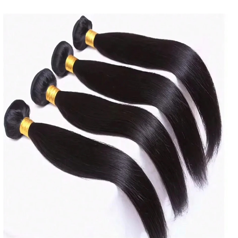 

Малайзийские прямые пучки натуральных человеческих волос Реми, натуральный черный цвет, 8-30 дюймов, 2/3/4 шт., для наращивания, оптовая цена