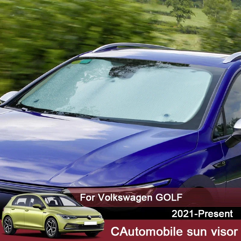 

Car Sunshades UV Protection For Volkswagen GOLF 2021 2022 2023 Curtain Sun Shade Visor Front Windshield Protector Accessories