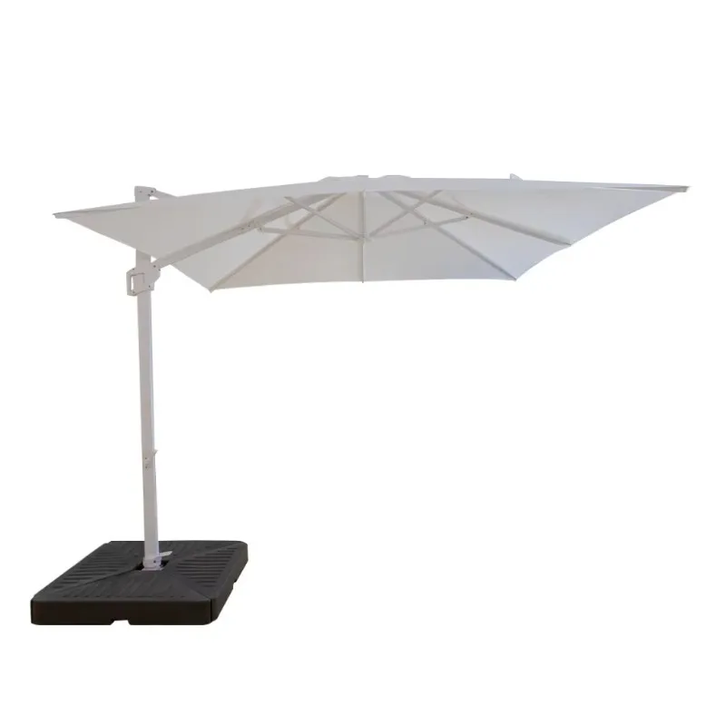 

Outdoor umbrella in the garden on the aluminum cantilevered terrace