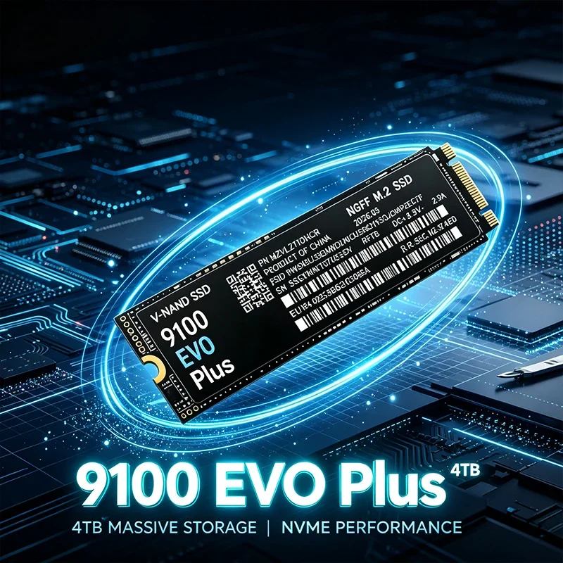 9100 EVO PLUS M.2 2280 NGFF PCIe 3.0 SSD Up to Internal Solid State Drive 4TB For Laptop Desktop Gaming PC Storage