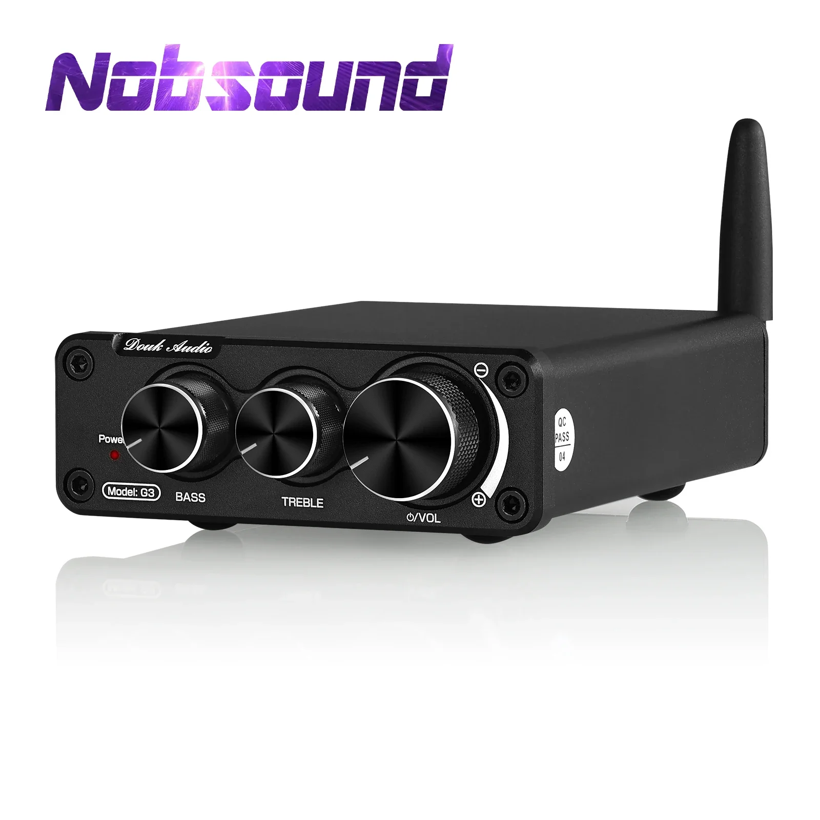 Nobsound Mini TPA3116 Bluetooth 5.0 Recevier HiFi Digital Amplifier Home Desktop Audio Power Amp With Treble Bass 50W×2