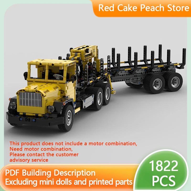 

City Car Model MOC Building Bricks Holzlader Log Transport Vehicle Modular Technology Children Holiday Gifts Assemble Toys Suit