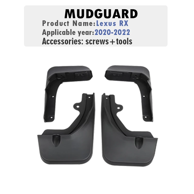 2020 2021 2022 FOR Lexus RX200 RX300 RX450 Mudguard Fender Mud Flaps Guards Splash Mudflaps Car Accessories Front Rear 4pcs