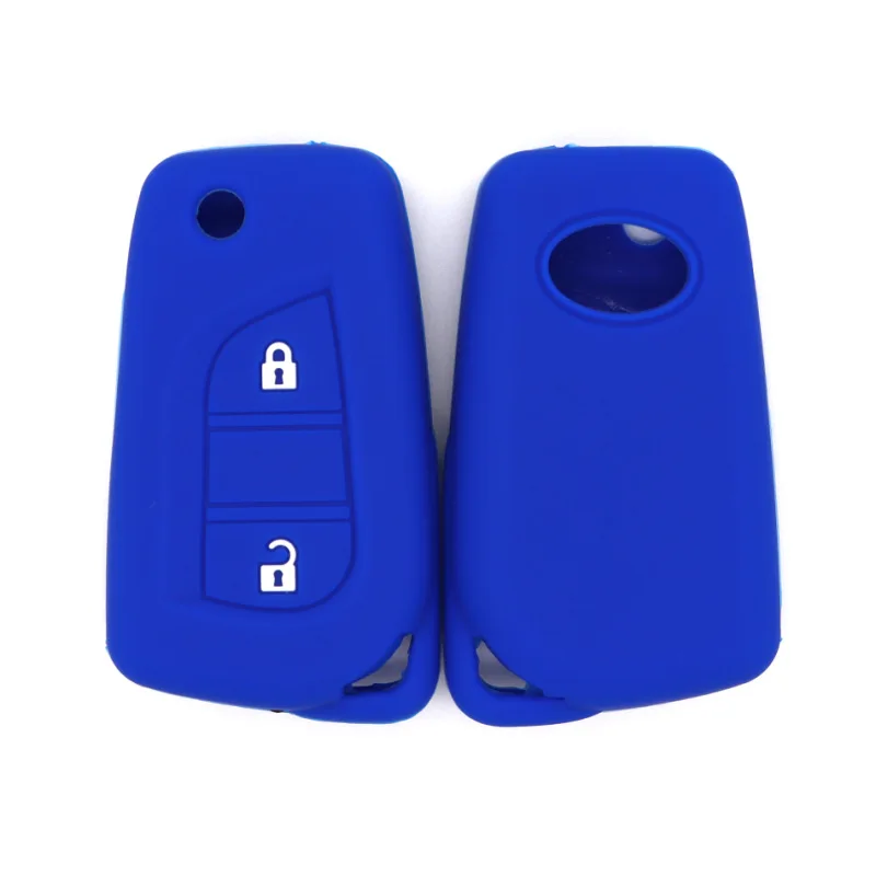 Suitable for Toyota Ralink Vios Crown Ruiz Corolla Mechanical Folding 2-button Silicone Key Bag Key Cover