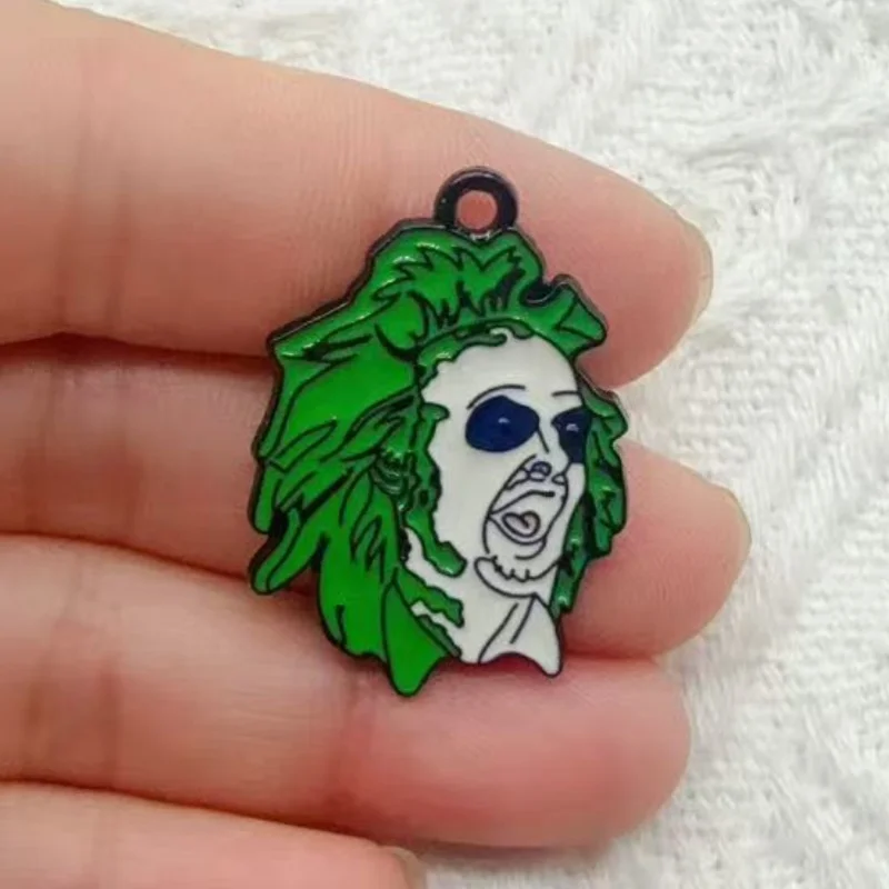 10pcs alloy drip oil cartoon Halloween pendant, DIY jewelry making earrings, keychain accessories image 4