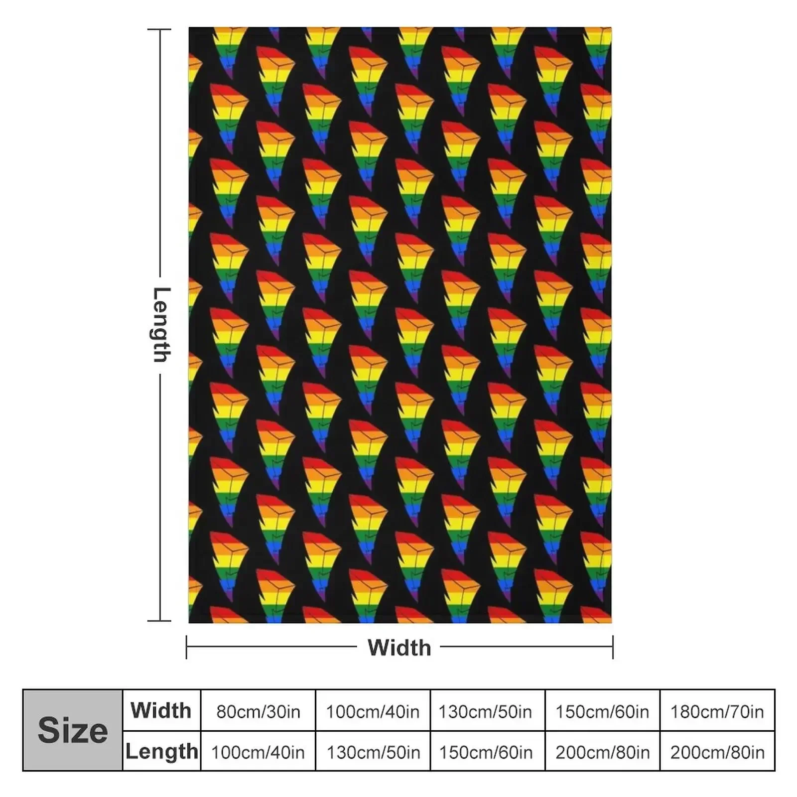 Pride Power Lightning Bolt Throw Blanket couch cozy soft plush fuzzy picnic outdoor blanket
