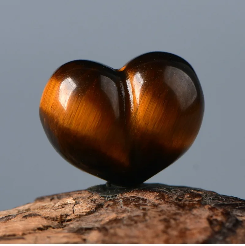 Natural tiger's eye stone love engraving DIY jewelry accessories
