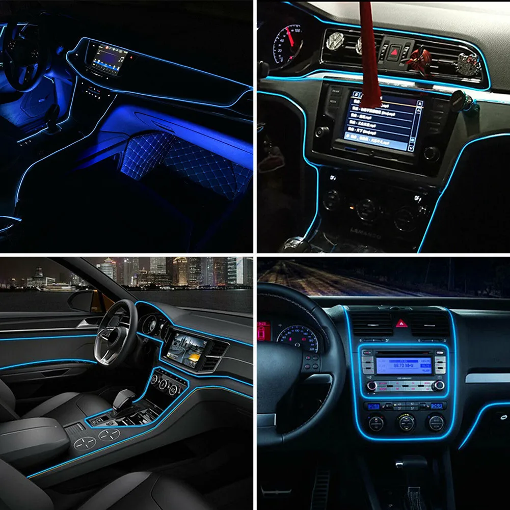 

Car Interior Atmosphere LED Strip Light 6 6FT Flexible Waterproof Wire with Power Driver for Auto Vehicle Decoration