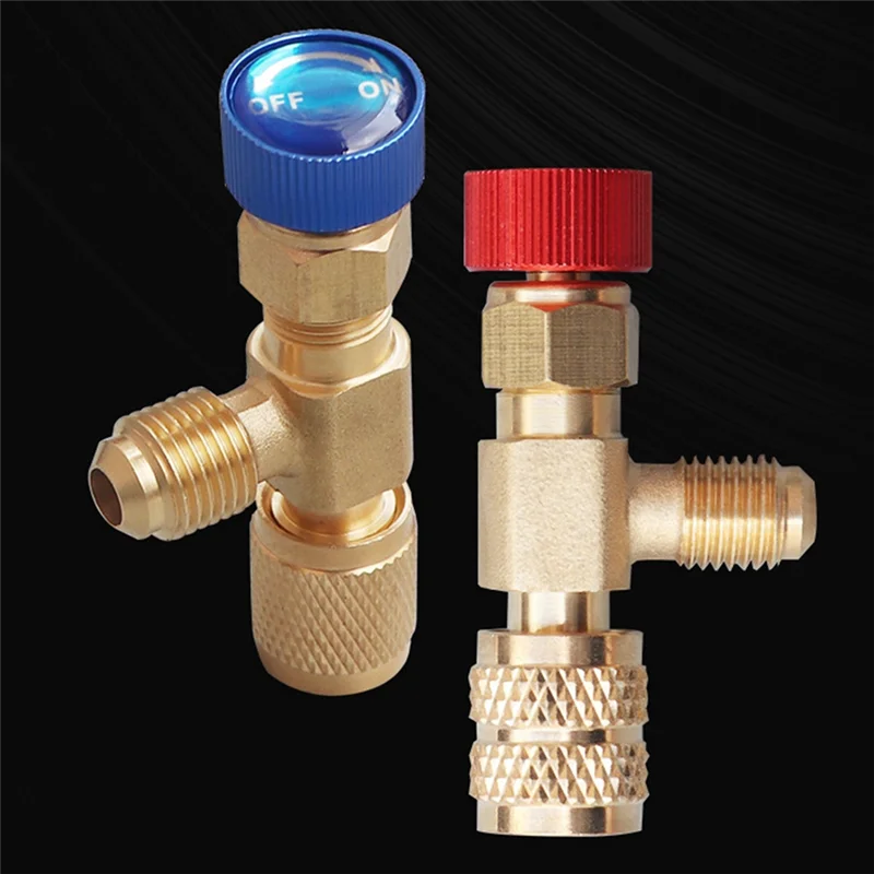 AB41-R22 AC Valve 1/4 Inch Filler Joint A/C Refrigerant Valve Air Conditioning Repair And Fluoride Safety Adapter