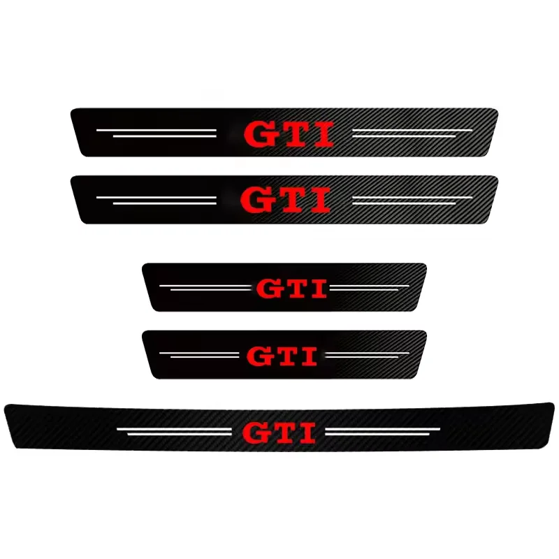 1/4/5 Stück Auto-Türschwellenschutz Dekor Kohlefaser-Aufkleber für VW GTI Polo Golf MK6 MK7 Passat Tiguan Jetta Beetle Touran CC