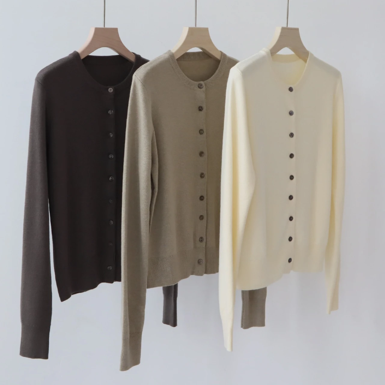 

Cardigan Women Short Coats Sweaters Round Neck Cardigans Work Knitted Coat Jumpers Y2k Streetwear Elegant Splice Autumn Winter