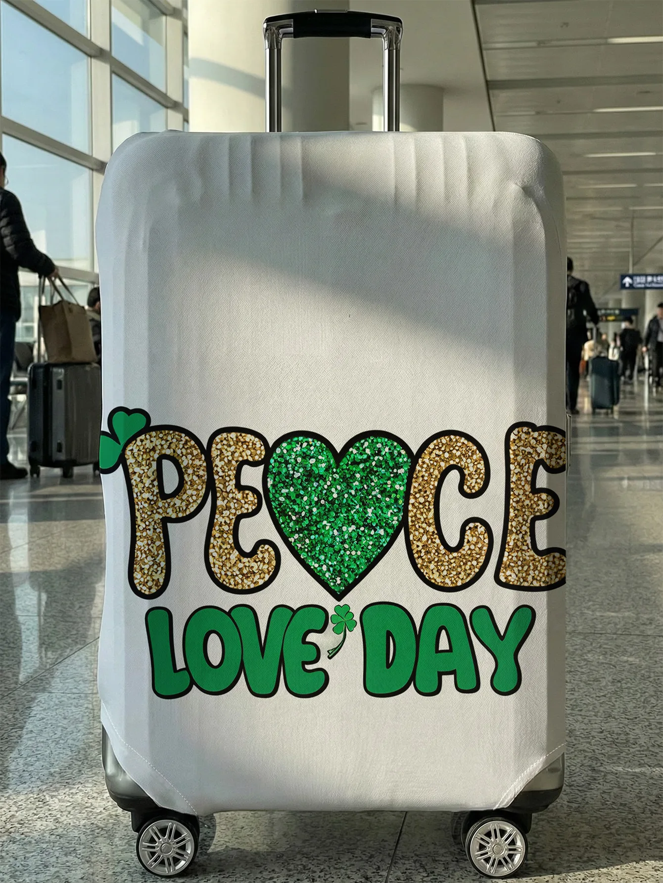 Clover glitter luggage protection case, suitable for 18-32 inch luggage cases, luggage handle gloves, travel accessories