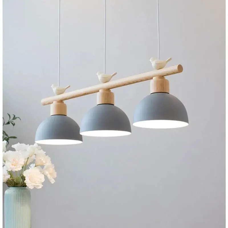 Modern Minimalist Restaurant Pendant Lamp Nordic Light Luxury Japanese Living Room Kitchen Corridor Bar Bird Iron droplight