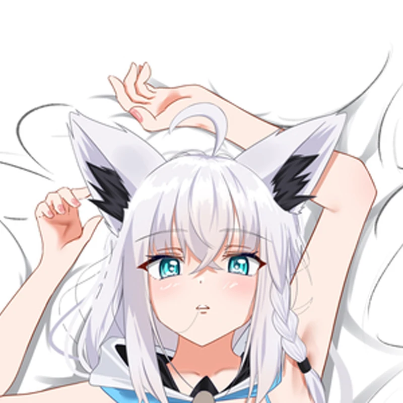 

New Pattern Dakimakura Anime Shirakami Fubuki Double-sided Print Life-size Body Pillow Cover Bedding Gifts