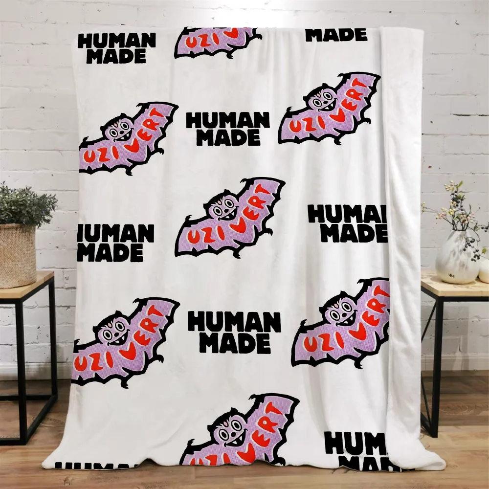 H-human Mades Designer Throw Blanket Fluffy Thermal Blankets for Bed Throw Blankets and Throws Microfiber Bedding Home Interior