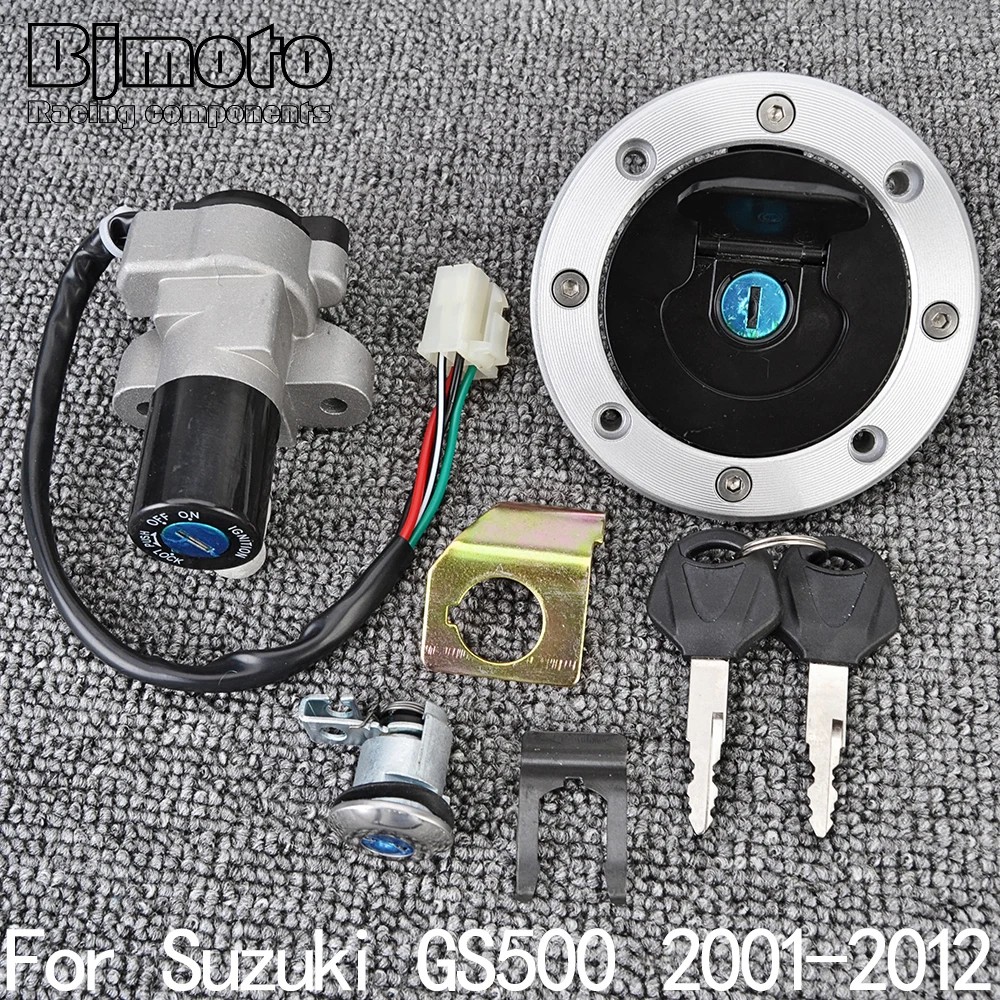 GS 500 GS-500 Fuel Gas Cap Ignition Switch Seat Lock with Key Kit For Suzuki GS500 2001 2002 2003 2004 2005 2006 2007 2008-2012