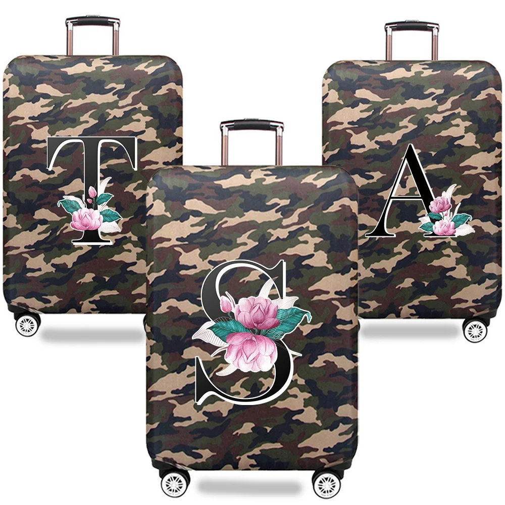 

New Luggage Cover Protective Case Washable Travel Accessories 18-32inch Trolley Box Suitable Camouflage Whitemarble Series
