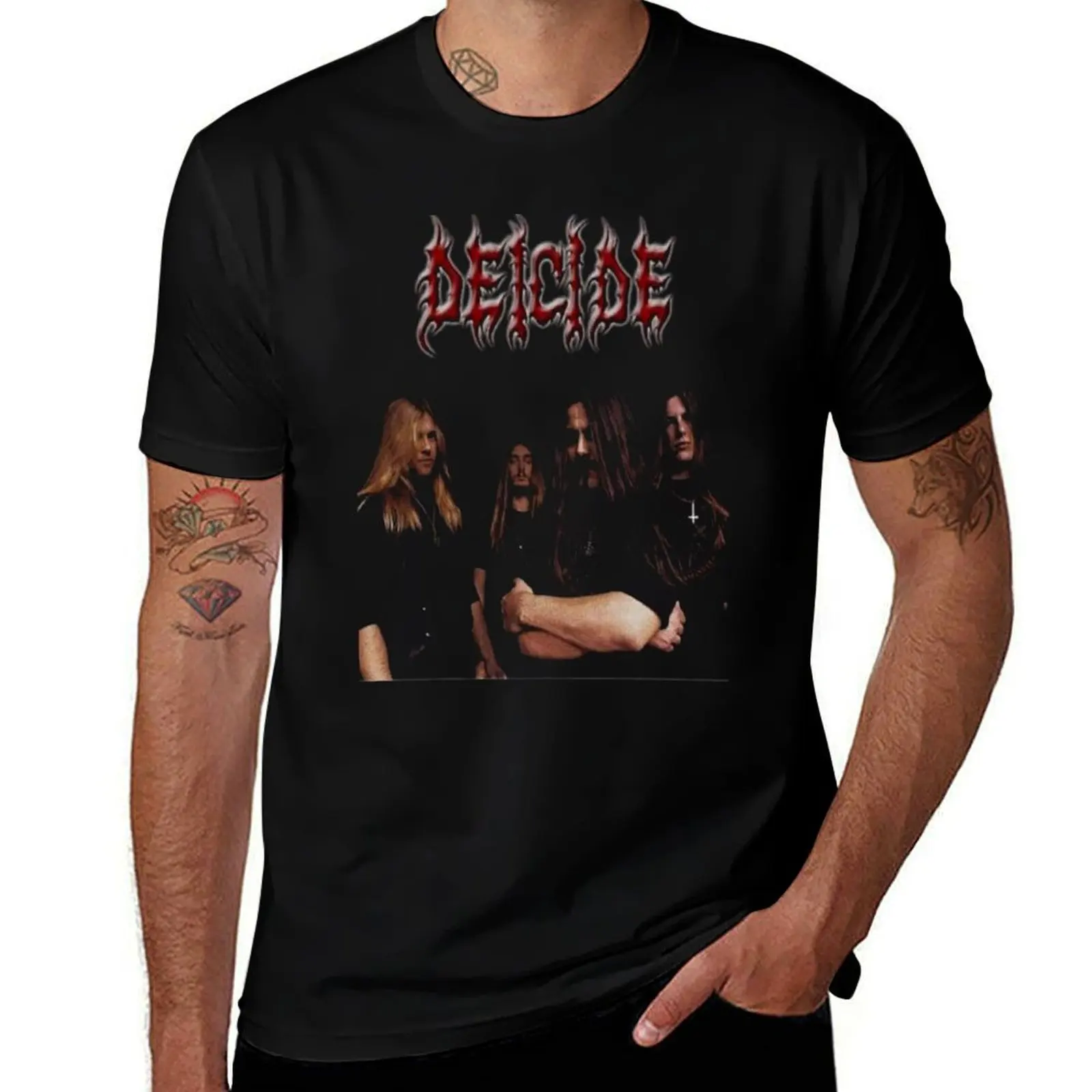 

7-music and band deicide T-Shirt printed t shirts for man t shirts cotton 100% T-Shirt