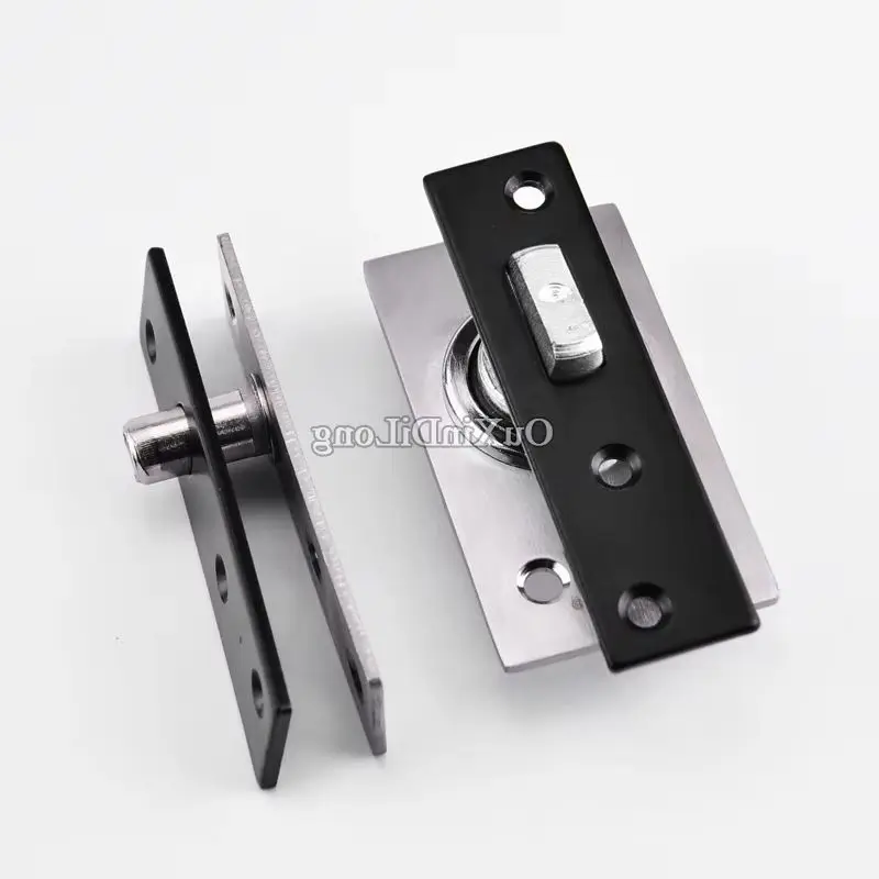 On Stock 1Set Stainless Steel Heavy Duty Hidden Door Hinges 360 Degree Rotary Door Pivot Hinges Up and Down Mount