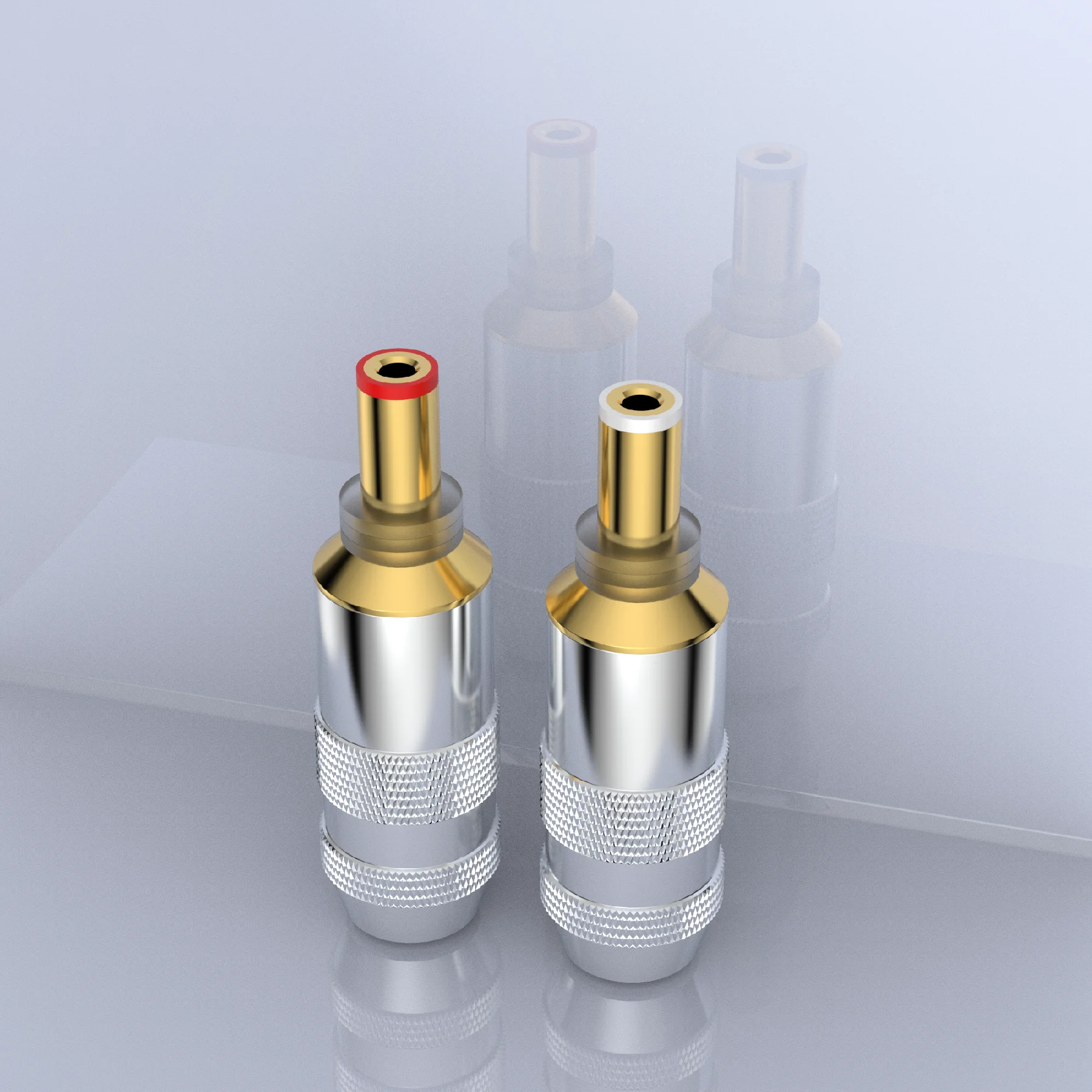 

Audiocrast 24K Gold Plated DC Power Plug Connector for Hi End Audio Grade HIFI DC2.5 DC2.1 Plug