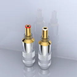 Audiocrast 24K Gold Plated DC Power Plug Connector for Hi End Audio Grade HIFI DC2.5 DC2.1 Plug