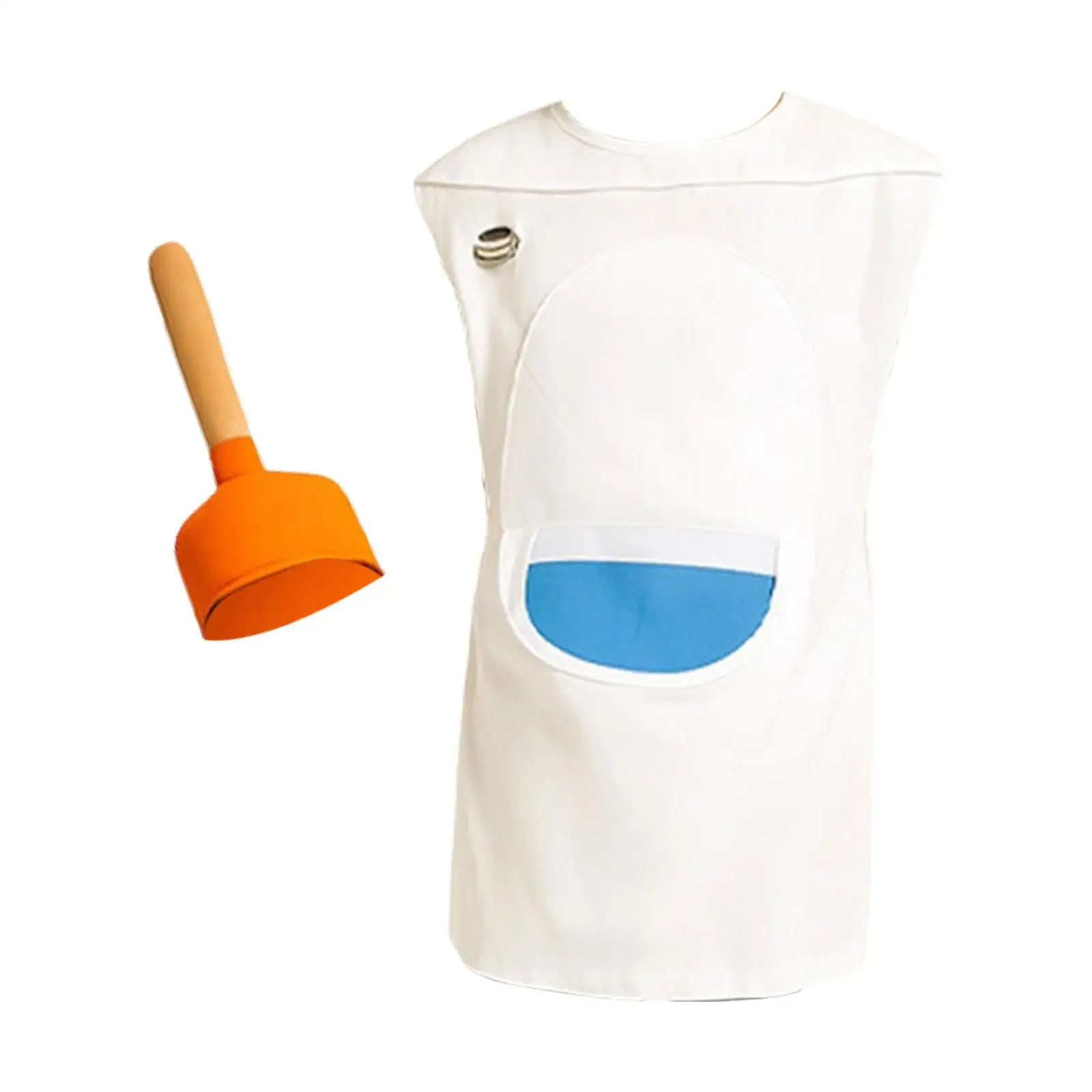 Kostium toalety na Halloween z kapeluszem, wygodny, zabawny strój do przebierania na festiwal, występ sceniczny, karnawał, imprezę, maskaradę.