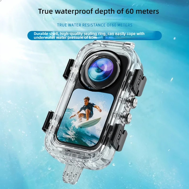 Wasserdichtes, unsichtbares Schutzgehäuse für die Insta360 X6 Kamera, 60M/197ft, Schnellverschluss-Unterwassergehäuseabdeckung – Detail 6