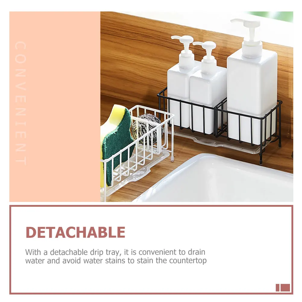 

Countertop Drain Basket Sponge Holder Kitchen Stainless Steel Sink Dish Rack 304 Material Smooth Surface Detachable Drip