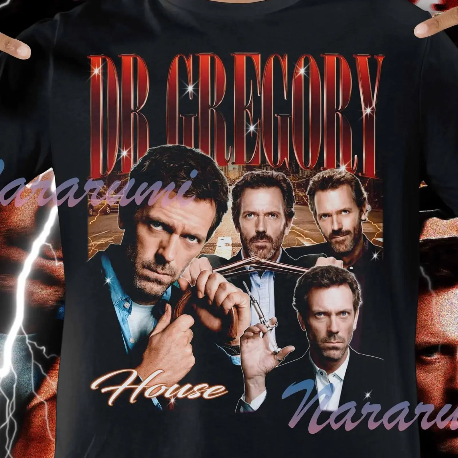 Limited Dr Gregory House Vintage T Shirt Retro for Woman anda Man Funny movie vintage Washed Breathable Slightly Casual fashion