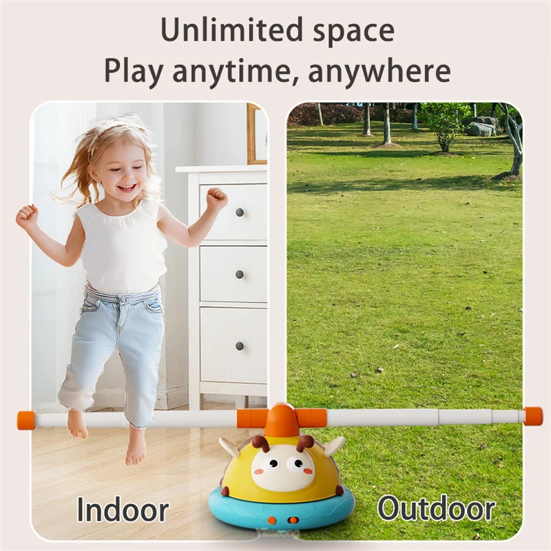 Machine à sauter 2 en 1, jeu de saut de virole, jouet d'activité d'abeille, musique de Sport multifonction, divertissement éducatif en plein air pour enfant